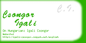 csongor igali business card